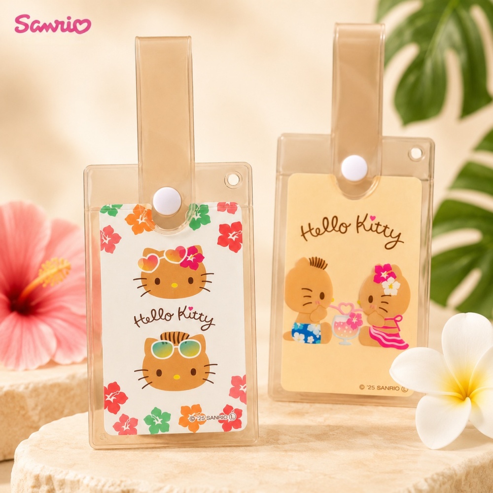 Tan Stationery & Office Supply - Porta-Cartões Transparente Genuíno Sanrio Hello Kitty,